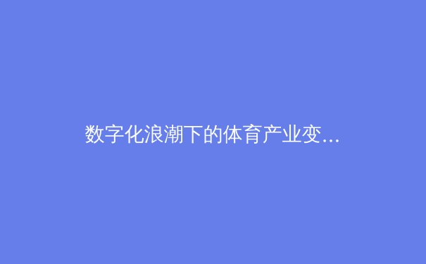 数字化浪潮下的体育产业变革：从传统观赛到沉浸式体验的全面解析 - 3